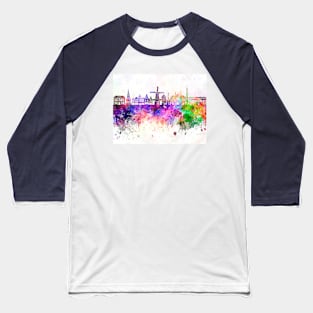 Alkmaar skyline in watercolor background Baseball T-Shirt